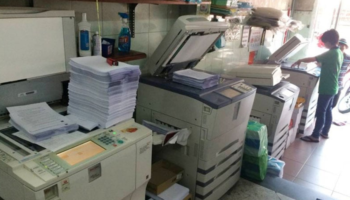 Chuẩn bị trang thiết bị cho tiệm photocopy