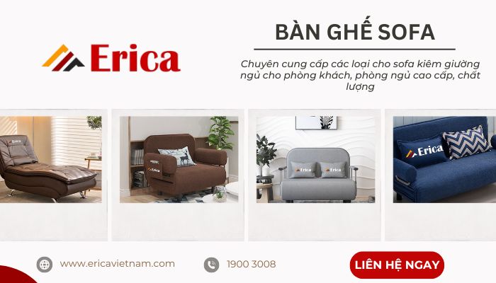 Nội thất Erica chuyên bán ghế sofa chất lượng, giá rẻ