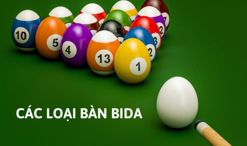 các loại bàn bida