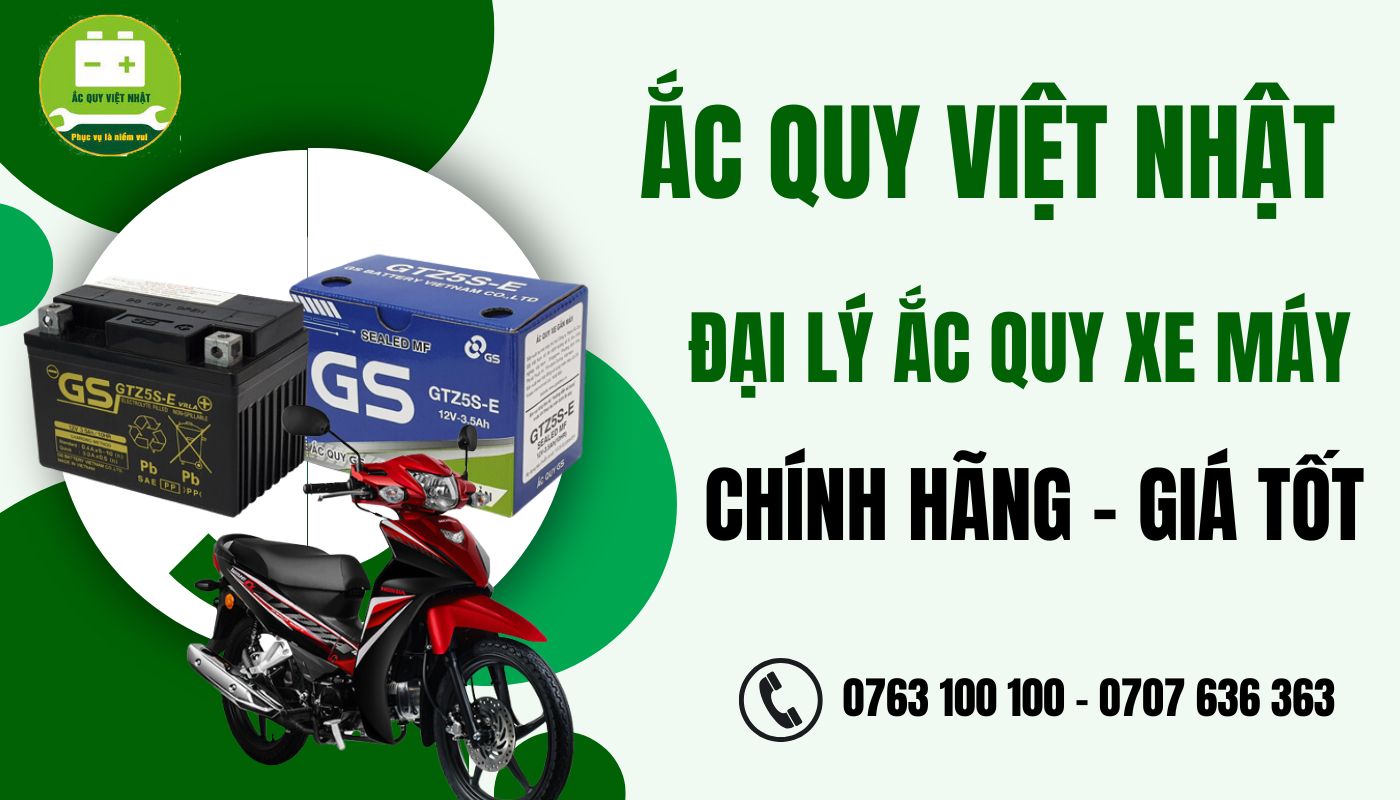 Mua bình ắc quy xe máy chính hãng tại Ắc Quy Việt Nhật