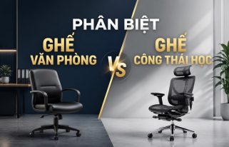 phân biệt ghế văn phòng và ghế công thái học